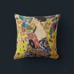 Coussin Gustav Klimt Lady Avec Fan vintage Art Nouveau<br><div class="desc">Gustav Klimt Lady Avec Fan vintage Art Nouveau</div>