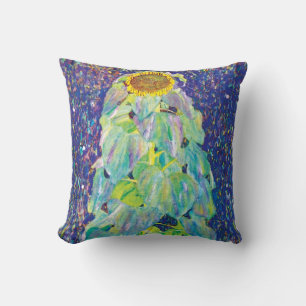 Coussin Gustav Klimt - Le Tournesol Peinture d'art fin