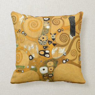 Coussin Gustav Klimt Owl Dans Un Arbre