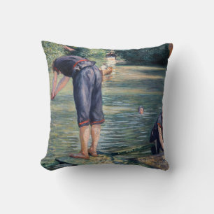 Coussin Gustave Caillebotte - Baigneurs, bord de l'Yerres