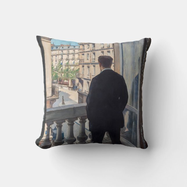 Coussin Gustave Caillebotte - Homme à la fenêtre (Recto)