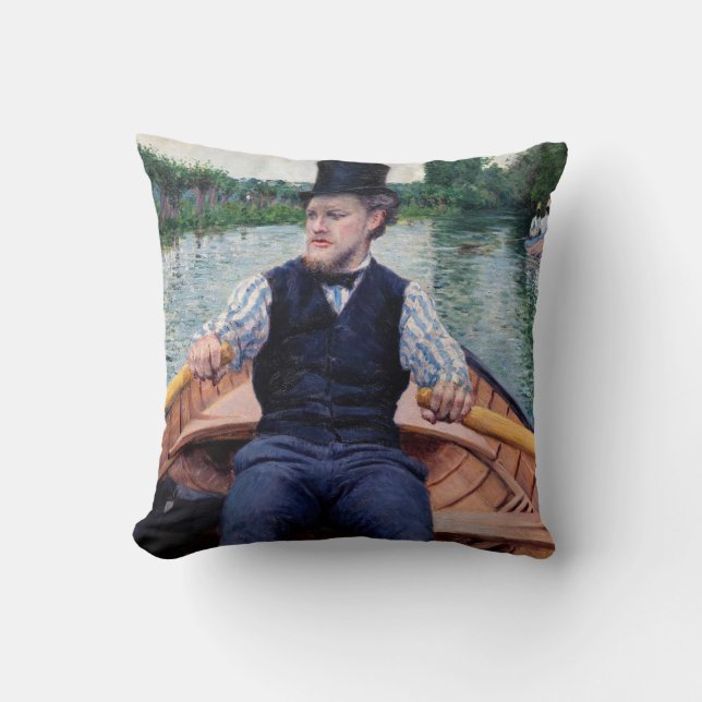 Coussin Gustave Caillebotte - Partie de bateau (Recto)