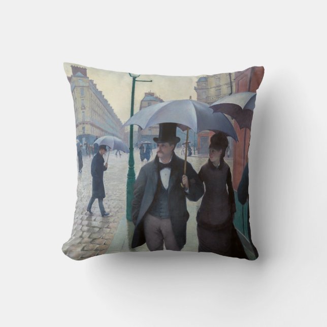 Coussin Gustave Caillebotte - Rue de Paris ; Temps de plui (Recto)