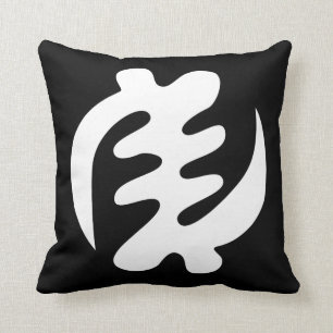 Coussin Gye Nyame God is Supreme Adinkra