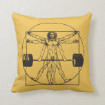 Coussin Gym Barbell Deadlift - Vitruvian Man<br><div class="desc">Un tour sur l'Homme Vitruvien de Léonard de Vinci,  avec l'ascenseur.</div>
