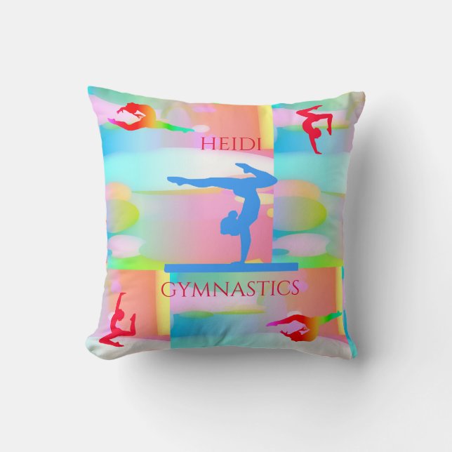 Coussin GYMNASTICS camouflage pastel lancer oreiller. (Recto)