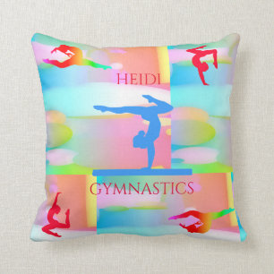 Coussin GYMNASTICS camouflage pastel lancer oreiller.