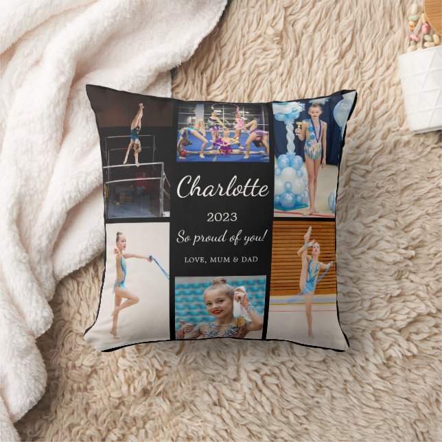 Coussin Gymnastique 6 Photo Collage moderne Keepsaké Cuisi (Couverture)