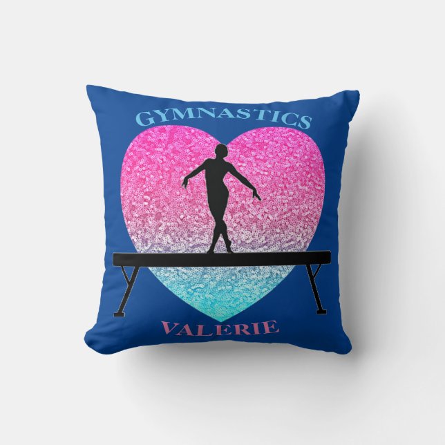 Coussin Gymnastique Coeur de poutre Jetez l'oreiller avec  (Recto)