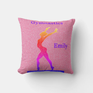 Coussin Gymnastique filles Parties scintillant rose