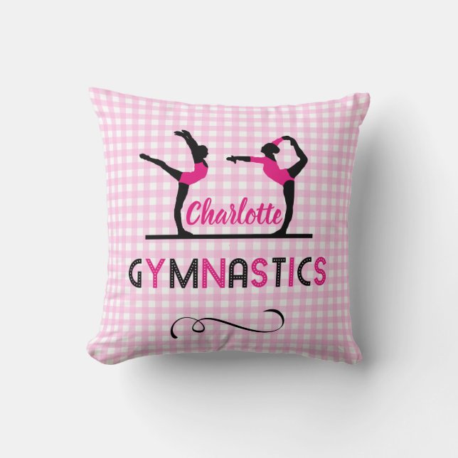 Coussin Gymnastique Gymnaste Figures mignonne rose Personn (Recto)