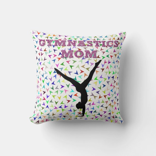 Coussin Gymnastique MOM lancer oreiller. (Recto)