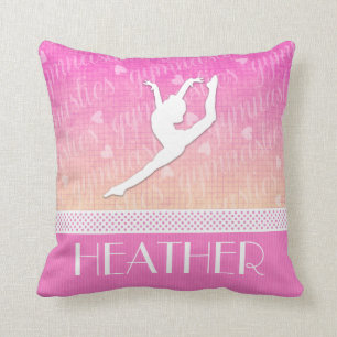 Coussin Gymnastique passionnée de gradient rose avec le
