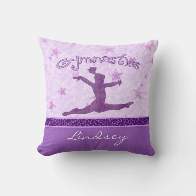 Coussin Gymnastique pourpre de rayure d'impression de (Recto)