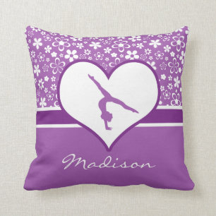 Coussin Gymnastique pourpre personnalisée de motif de
