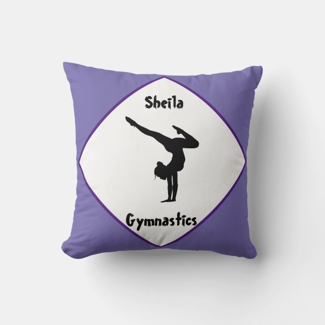 Coussin Gymnastique violette Personnalisée (Recto)