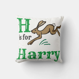 Coussin H est pour bébé garçon Harry 