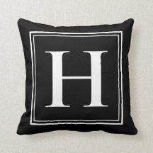 H Monogramme Modèle Élégant Noir Blanc moderne
