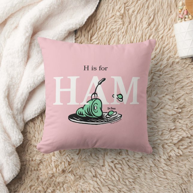 Coussin "H pour JAMBON" | Conception de l'alphabet (Couverture)