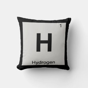 Coussin H - Symbole de tableau périodique de la chimie de