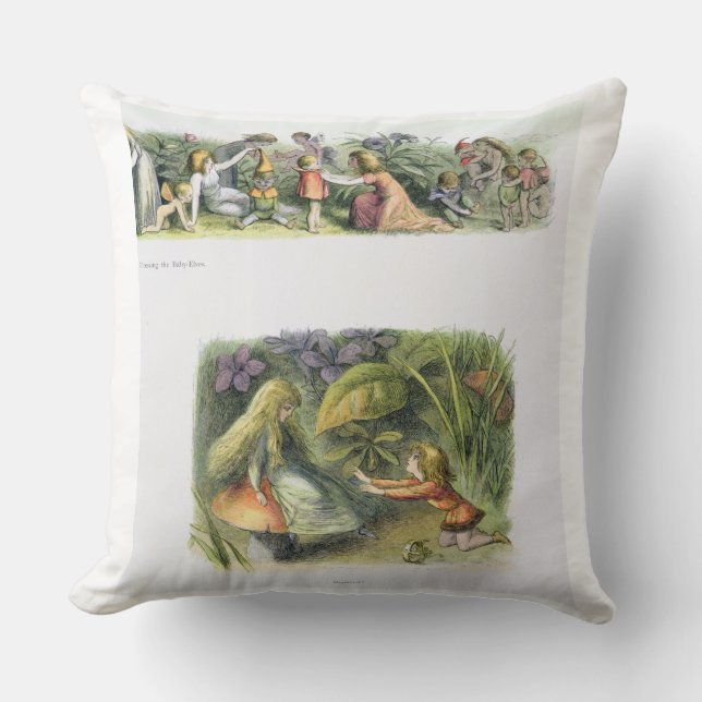 Coussin Habiller les elfes du bébé, et rejetés!, illustrat (Recto)