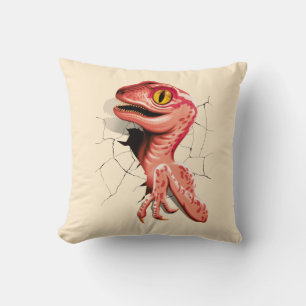Coussin Hachure de dinosaure de vélocirapeur réaliste