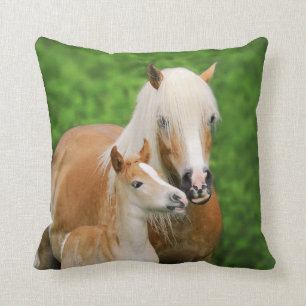 Coussin Haflinger Horses Cute Fote Kiss Mum Photo :