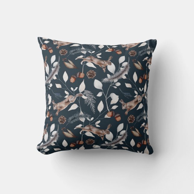 Coussin Haies Vignes Lapins Folâtres  (Recto)