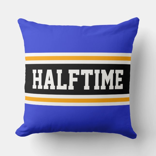 Coussin HALFTIME Fun Navy Bleu Jaune Noir Sportpes Sportpe (Recto)