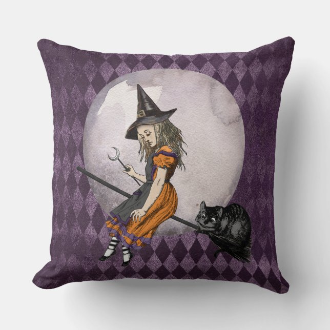 Coussin Halloween Alice au pays des merveilles Cheshire Ca (Recto)