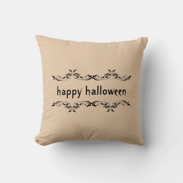 Coussin Halloween amusant et heureux (Recto)