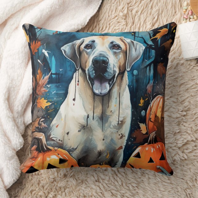 Coussin Halloween Berger d'Anatolie avec citrouilles effra (Couverture)