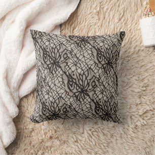 Coussin Halloween Black Lace Spider Web sans couture
