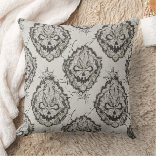 Coussin Halloween Black Lace Spiderweb Blanche &