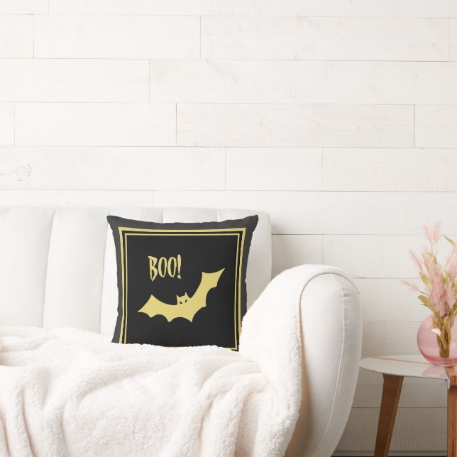 Coussin Halloween BOO Jeter l'oreiller par la poète Adiela (Canapé)