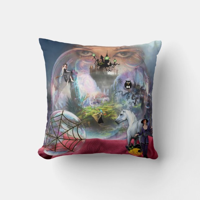 Coussin Halloween boule de cristal Jeu d'oreiller (Recto)