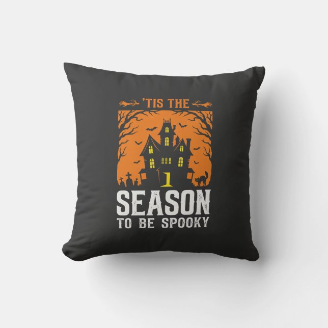 Coussin Halloween C'est La Saison Pour être Effrayant Desi (Recto)
