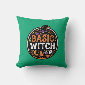 Coussin Halloween : chat noir et fantôme – Sorcière Basiqu