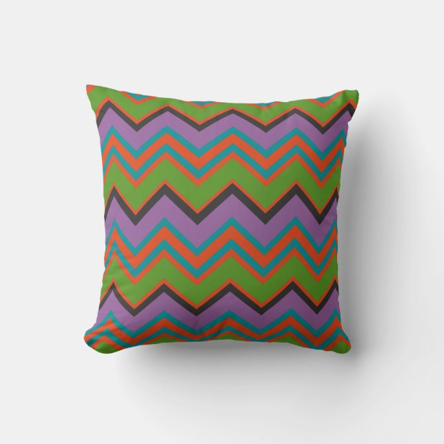 Coussin Halloween Chevron Motif (Recto)