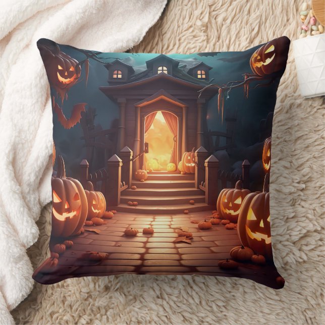 Coussin Halloween Citrouille brillant (Couverture)