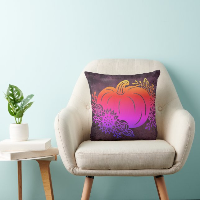 Coussin Halloween Citrouille Décor Jeu d'oreiller (Chaise)