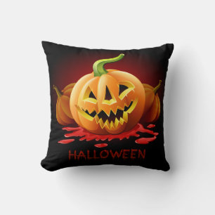 Coussin Halloween Citrouille d'horreur - Personnaliser