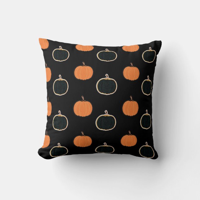 Coussin Halloween/citrouille lancer l'oreiller (Recto)