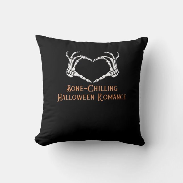 Coussin Halloween Coeur hanté Skeletal Bone Chilling Cla (Recto)