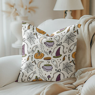 Coussin Halloween Cottagecore Motif illustré