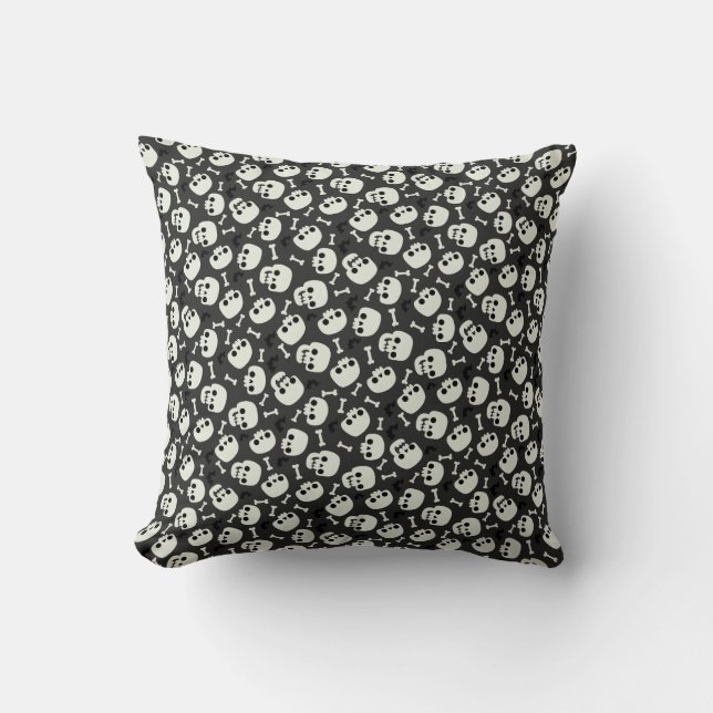 Coussin Halloween crâne Motif sans marque (Recto)