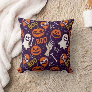 Coussin Halloween Cute Boo Éffrayant Funny Jeu d'oreiller