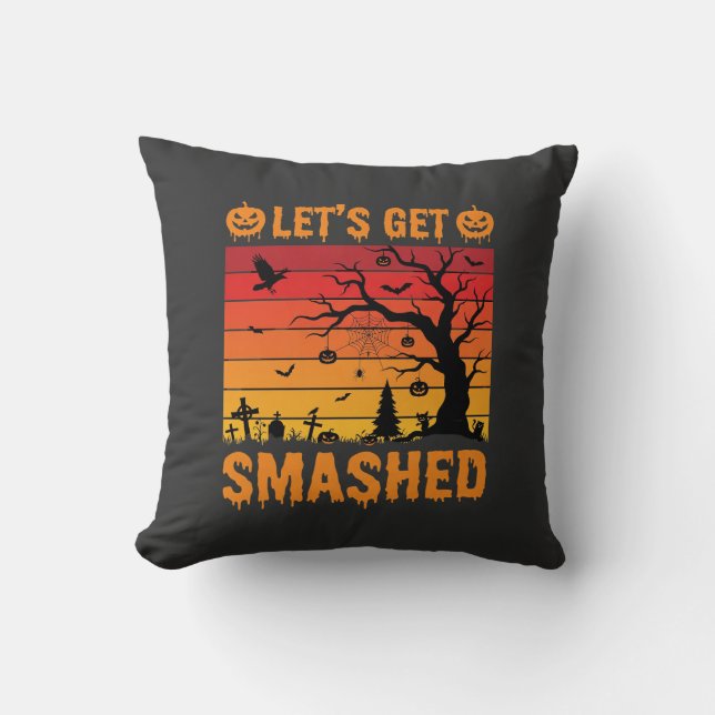 Coussin Halloween Déchaînons-nous Cimetière Hanté (Recto)