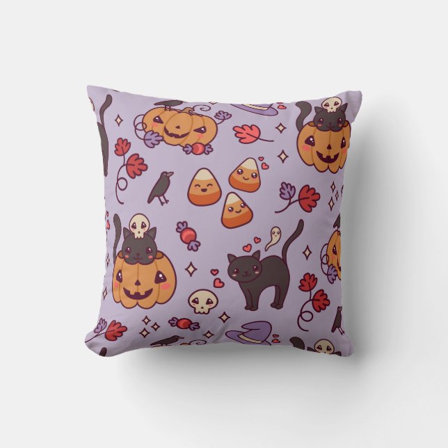 Coussin Halloween décoration motif café tasse jeter pilule (Recto)