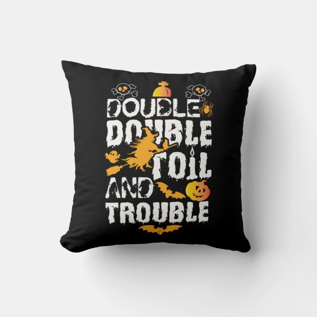 Coussin Halloween Double Huile Et Problème Anniversaire (Recto)
